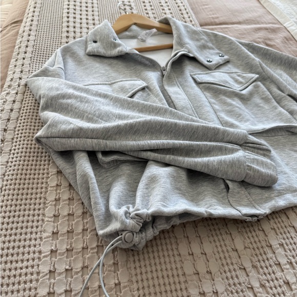 Velocity Light Gray Jacket Top Size M - Picture 2 of 3